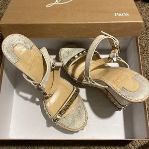 GOOD AUTHENTIC Christian Louboutin Studded Wedges